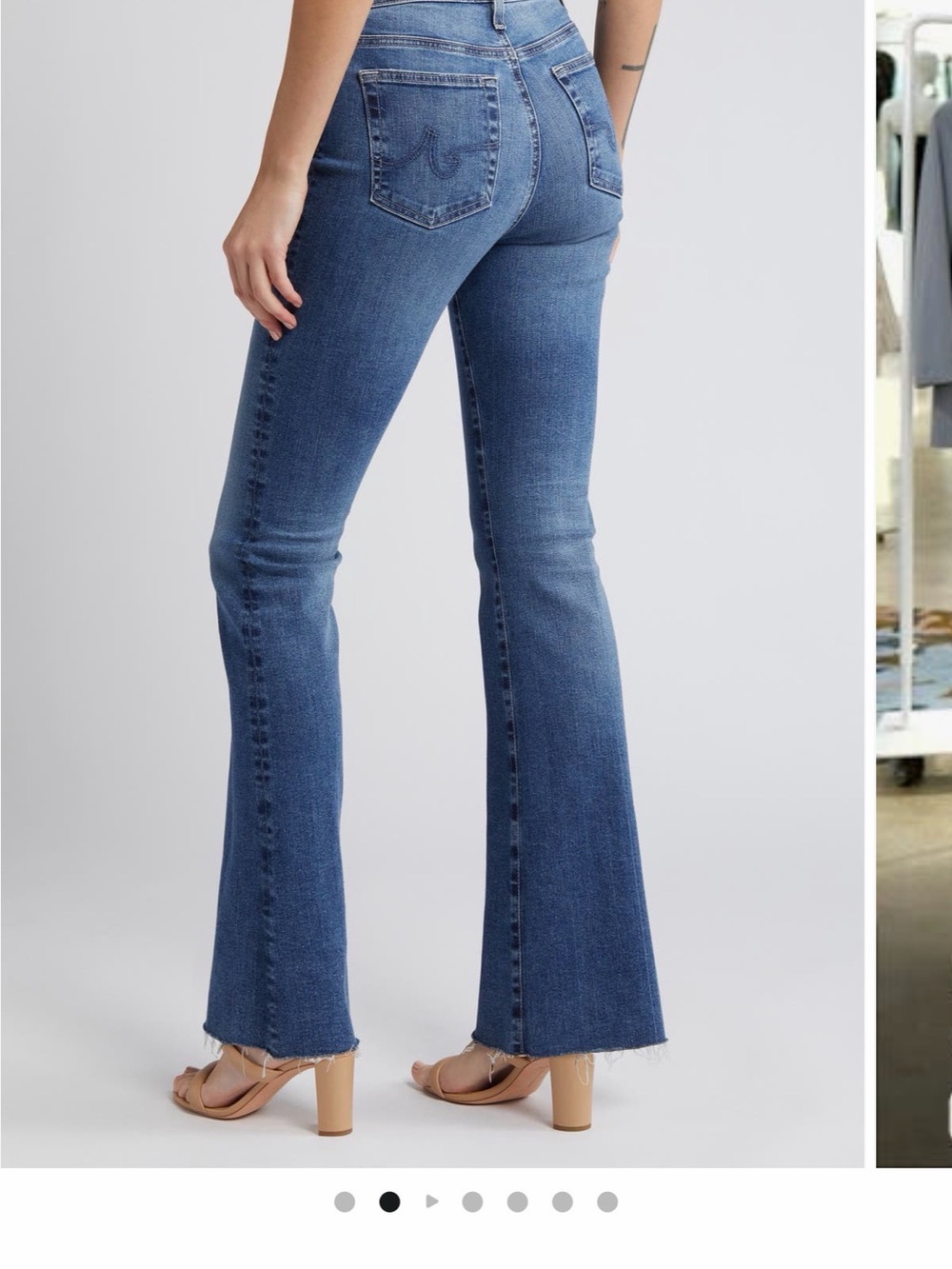 Farah Medium Blue High-Rise Flare Jeans